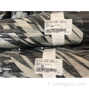 Tissu saoudien Nida Abaya imprimé noir formel